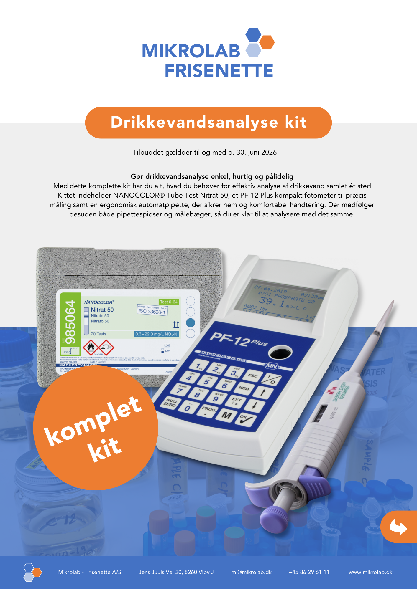 

Drikkevandsanalyse kit

